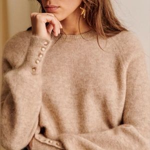 Sezane Louise Jumper | Sweater | Light Beige | Sz Small